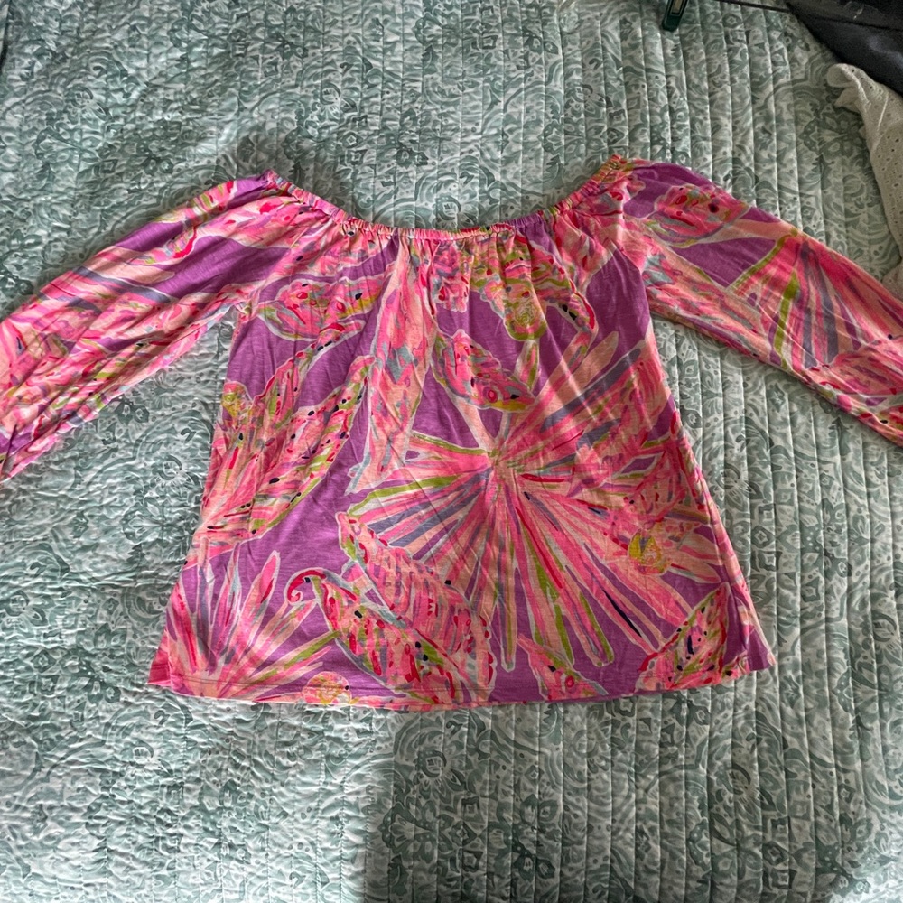 Lilly Pulitzer off the shoulder top Multicolor - Picture 3 of 5